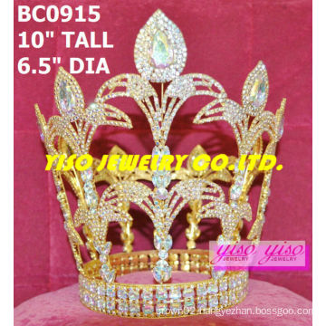 large round fashion rhinestone crown